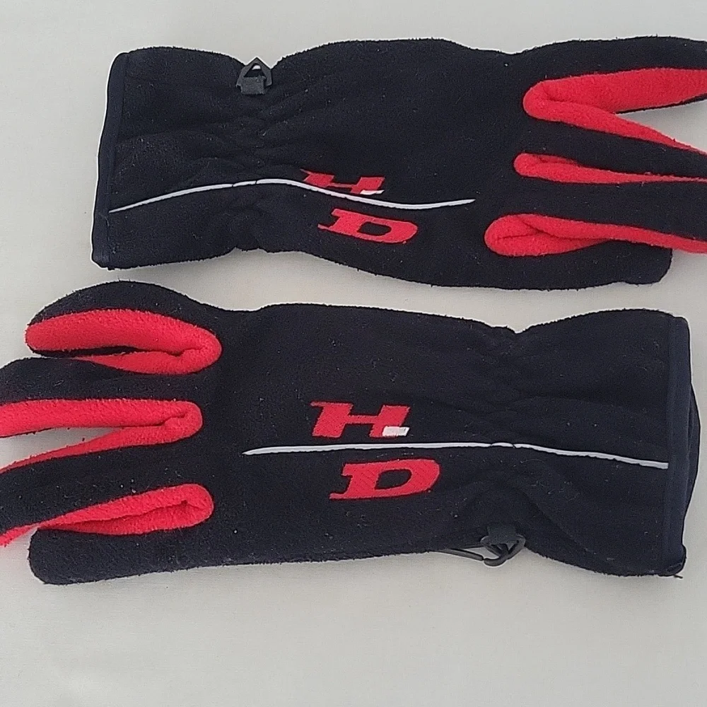Harley-Davidson Gloves, Black/Red, Medium
